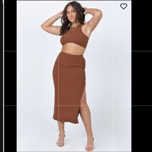 Princess Polly Ellie Set - Brown